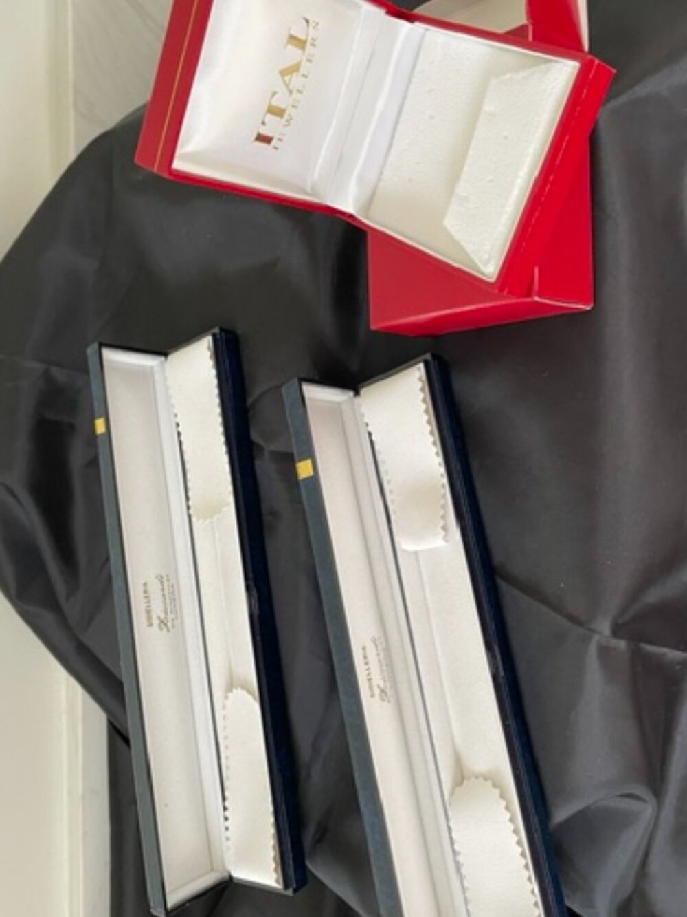 3 -VTG Italian  Luxury Hard covers Long/Square Box  Packaging Gift Boxes